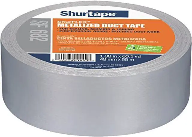 Alt view image 9 of 9 - Duct Tape,55m L,5-63/64 in. D,Silver SHURTAPE SF 682