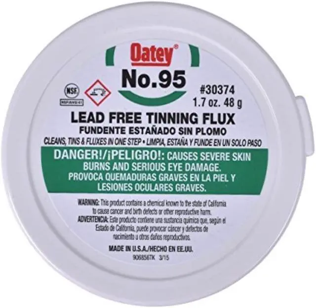 Alt view image 7 of 9 - OATEY 30374 Lead Free Flux,Paste,Lead Free,1.7 oz.