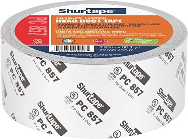 Alt view image 12 of 12 - Duct Tape,55m L,2-27/32 in. D,Silver SHURTAPE PC 857