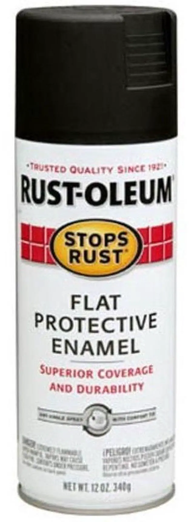 Alt view image 5 of 6 - Rustoleum 7776830 Rust Preventive Protective Enamel Spray Paint, 12 oz Aerosol Can, Flat