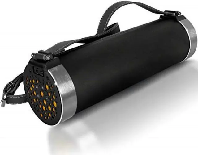 Alt view image 2 of 2 - Upgraded Portable Boombox with Bluetooth, Wireless Stereo System, Portable Speaker, FM Radio, Outdoor Stereo, MP3 System, SD Reader, Home Audio, Rechargeable Battery from Pyle, Black (PBMSPG19)