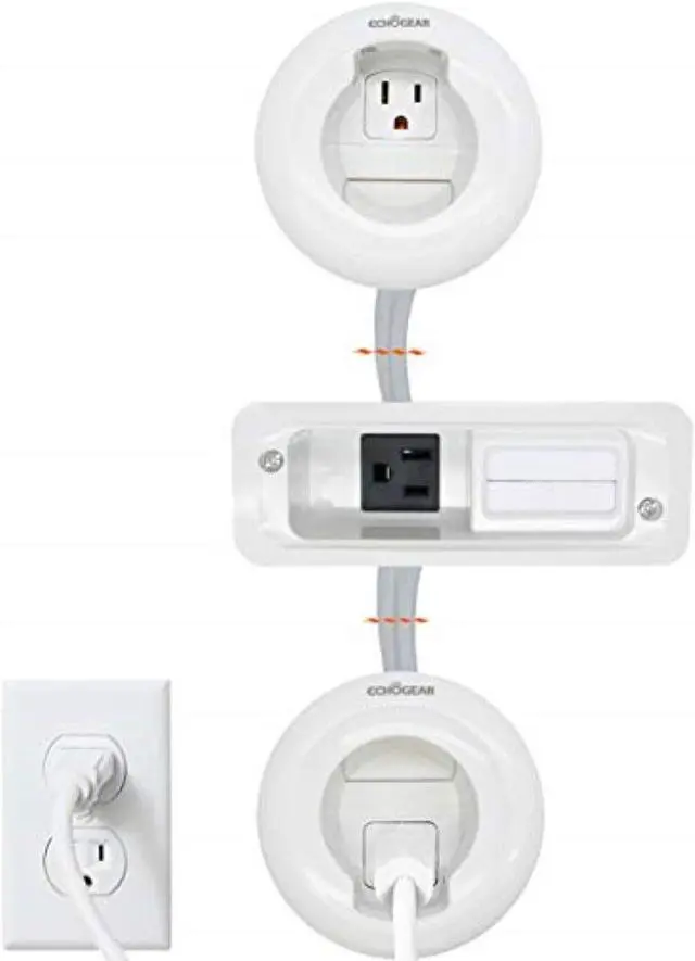Alt view image 3 of 3 - Echogear in-Wall TV & Soundbar Power Kit Safely Hides Cables Behind Your Wall - Includes Low Voltage Cable Managment to Conceal All TV & Soundbar Wires (HDMI, Optical, etc.)