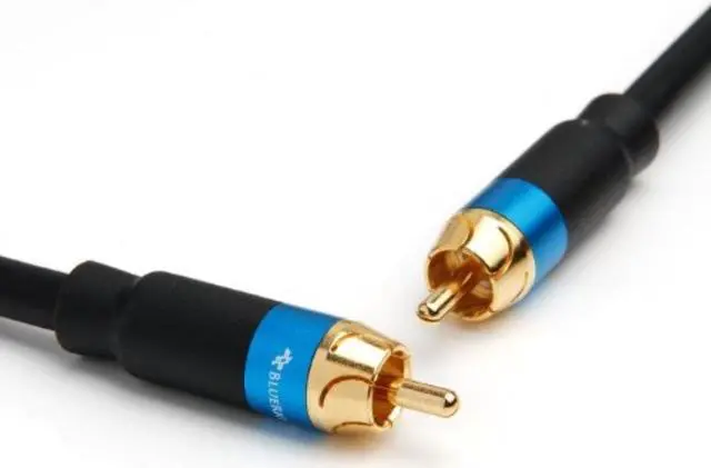 Alt view image 6 of 6 - BlueRigger Dual Shielded Subwoofer Audio RCA Cable with Gold plated connectors - 35 Feet