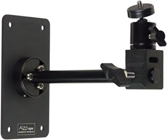 Alt view image 3 of 5 - Alzo Digital Wall Mount with Ball Head for Camera, 6lbs Capacity #1236