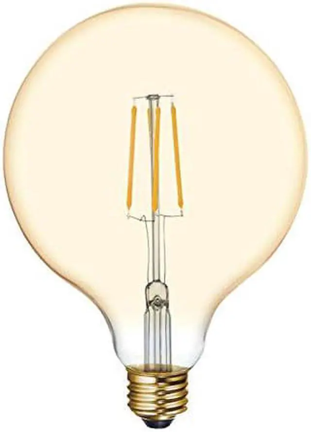 Main image of GE Globe 60W Equivalent Dimmable Amber G40 Vintage LED Decorative Light Bulb Vintage Antique Style Light Bulb