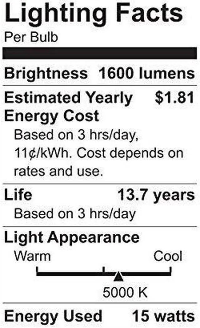 Alt view image 3 of 3 - GE Lighting 63869 LED Brightstik 15-watt (100-watt Replacement), 1600-Lumen Light Bulb with Medium Base, Daylight, 2-Pack