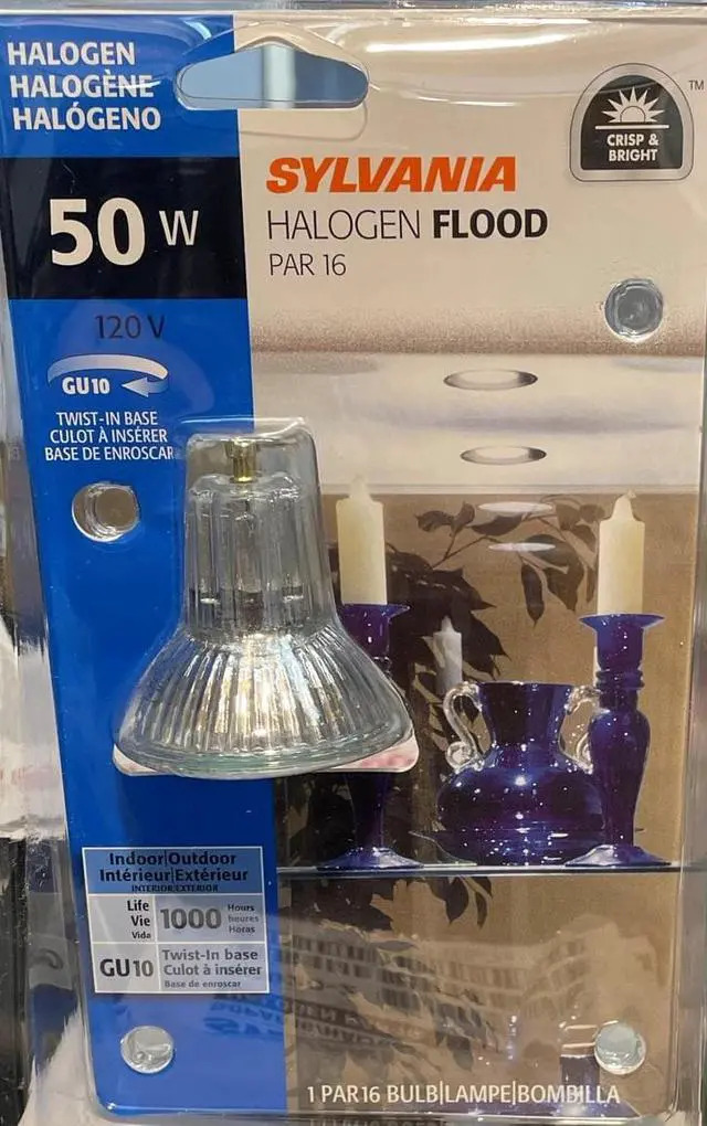 Alt view image 2 of 2 - (6 pack) Sylvania 59020 - 50PAR16/HAL/GU10/FL 50 watt PAR16 Halogen Flood Light Bulb GU10 Base