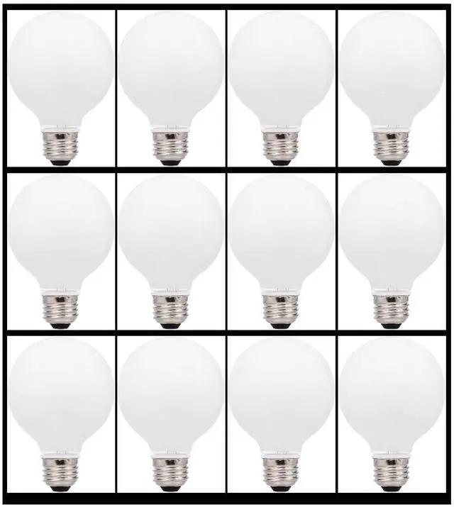 Alt view image 2 of 4 - (12 bulbs) SYLVANIA 40363, Soft White, 60 Watt Equivalent, G25 LED Light Bulbs, Dimmable, Color 2700K, Made in The USA with US and Global Parts