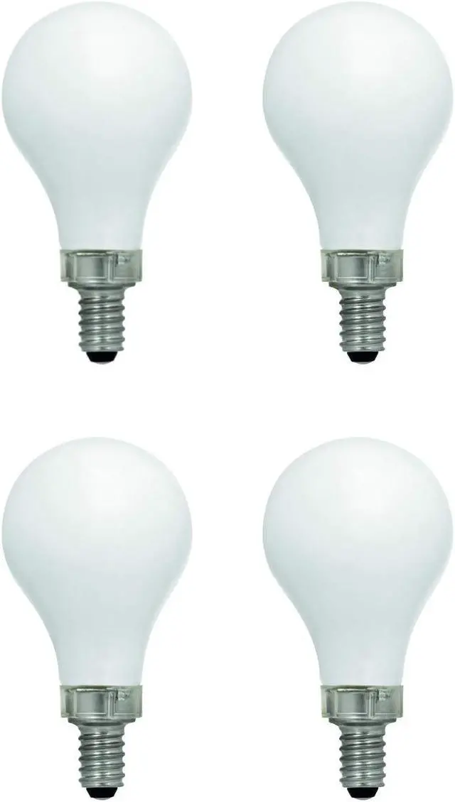 Alt view image 2 of 7 - (4 bulbs) SYLVANIA A15 LED Light Bulb, 40W Equivalent Efficient 4.5W, Dimmable, 450 Lumens, 5000K Daylight, Frosted, Candelabra base