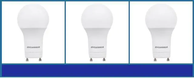Alt view image 2 of 4 - (3 bulbs) Sylvania LED 8.5 watt A19 Dimmable Light Bulb GU24 base 2700K Soft White Indoor/Outdoor 60 watt equivalent