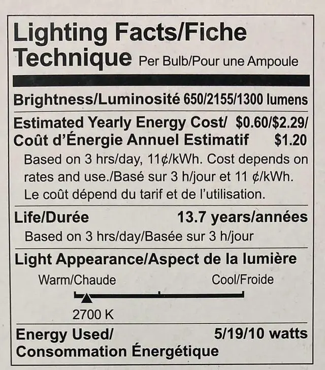 Alt view image 3 of 4 - (1 bulb) GE 38563 A21 3 way LED light bulb, 5w/19w/10w classic shape, LED 3-way Light Bulb
