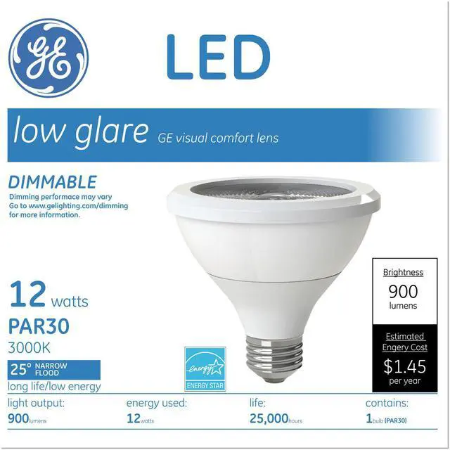 Alt view image 11 of 13 - GE CURRENT LED12DP30RW82725 LED Lamp, PAR30, 12W, 2700K, 25deg., E26