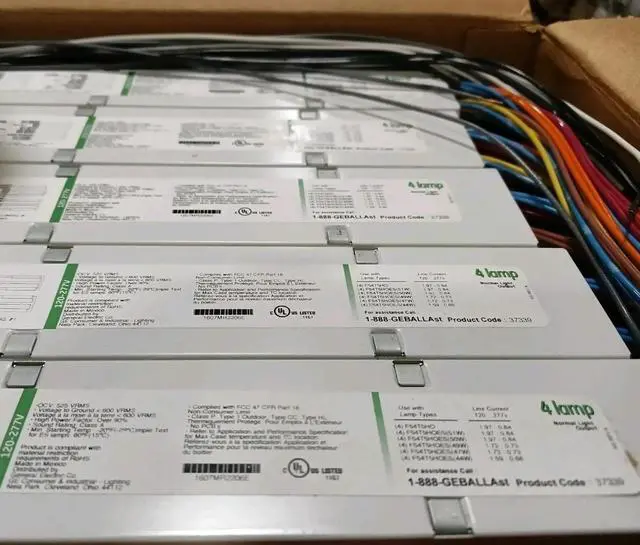 Alt view image 3 of 3 - (case of 10) GE 37339 GE454PUNVHB-E/M Multi Volt Ultra Start T5 Ballast , for frequently switched applications