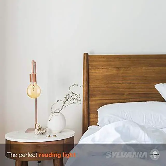 Alt view image 6 of 7 - (6 bulbs) SYLVANIA LED Vintage G25 40W Equivalent, Efficient 4.5W, E26 Medium Base, Dimmable 2175K Amber Glow Light Bulb