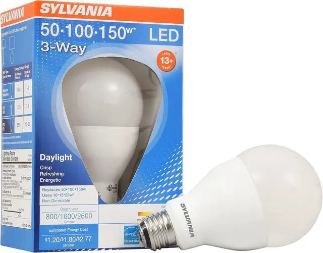 Alt view image 2 of 6 - Sylvania 79770 - LED23A21/3WAY/O/850/U/B A21 A Line Pear LED Light Bulb