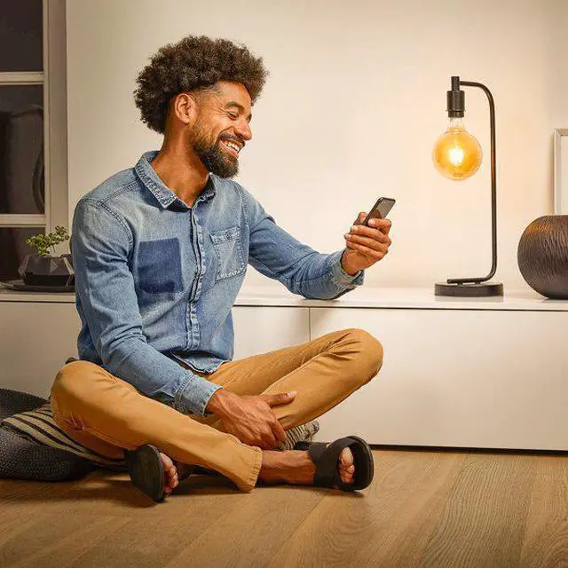 Alt view image 3 of 6 - (2 bulbs) Sylvania 40069 LED Vintage G40 Globe, Amber Glow, 60 watt replacement using only 6.5 watts, 650 lumens, Dimmable