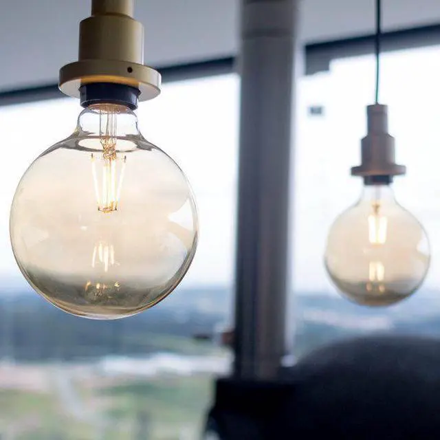 Alt view image 4 of 6 - (2 bulbs) Sylvania 40069 LED Vintage G40 Globe, Amber Glow, 60 watt replacement using only 6.5 watts, 650 lumens, Dimmable