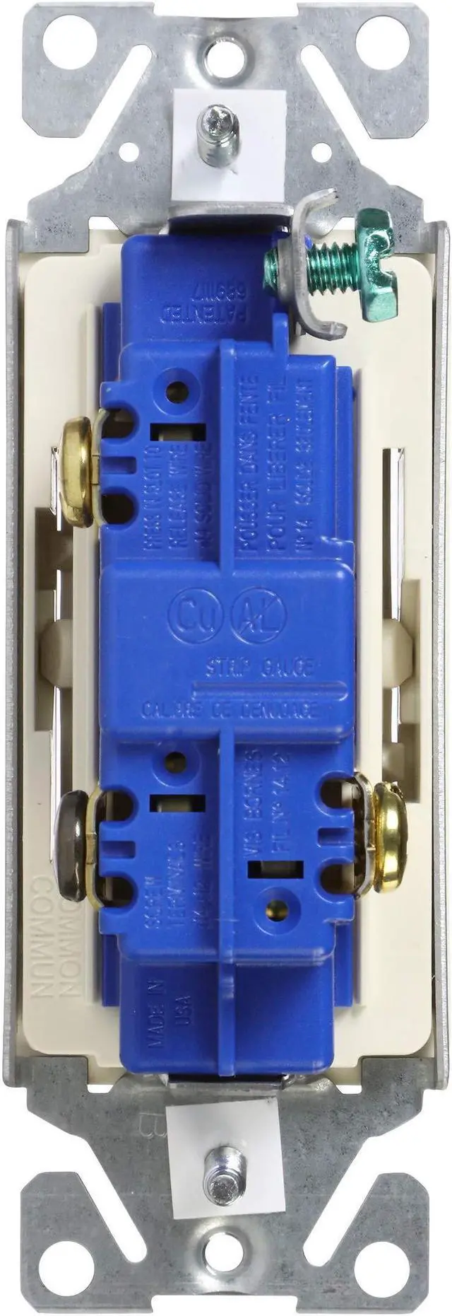 Alt view image 4 of 4 - (case of 12) EATON Wiring 7503LA-BOX 15-Amp 120-Volt 3-Way Decorator, Light Almond