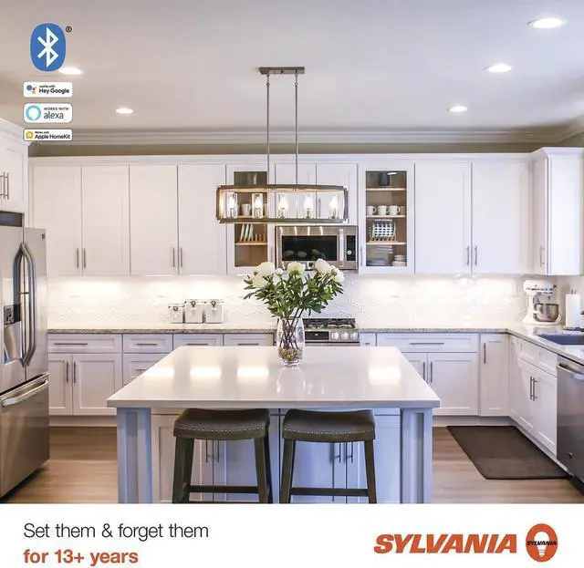 Alt view image 7 of 7 - Sylvania Smart+ LED Smart Bluetooth A19 light Bulb, Seamless Setup, Works with Google, alexa, AppleHomeKit, No hub required, 2700K, LED bulb
