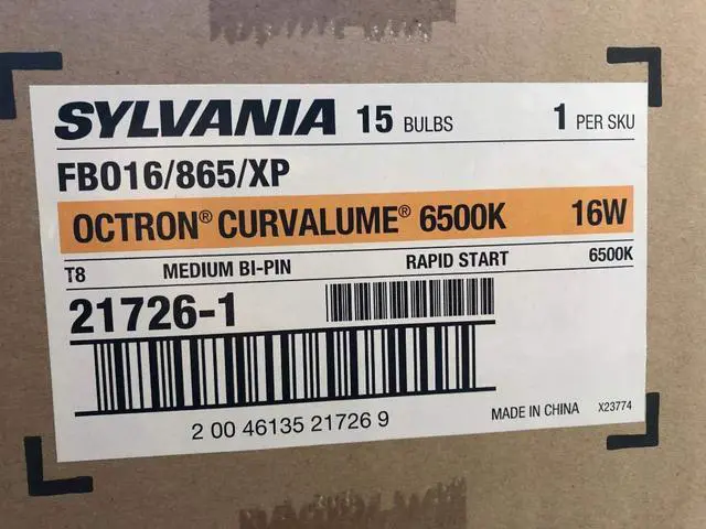 Alt view image 4 of 4 - Sylvania 21726 - FBO16/865XP U Shaped T8 Fluorescent Tube Light Bulb
