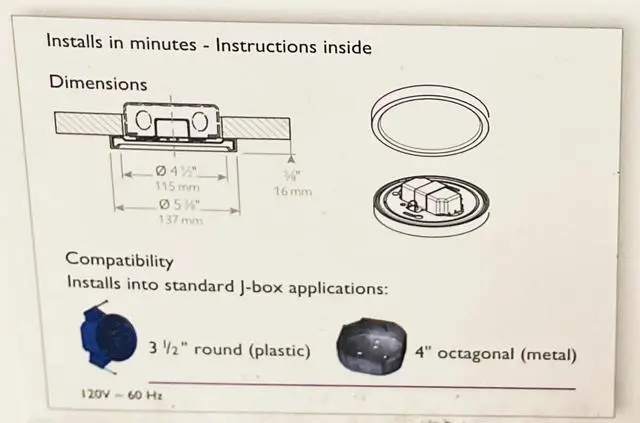 Alt view image 4 of 4 - Philips LED SlimSurface 5 inch round Wafer downlight, 65 watt replacement using only 10 watts, Dimmable, soft white 3000K, 550 lumens