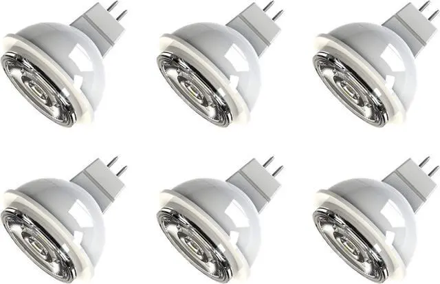 Main image of (6 bulbs) GE 21359 LED MR16 spot light bulb, 7 watt, 350 lumen, soft white 3000K, 900 series, GU5.3 base, non-dimmable light bulb