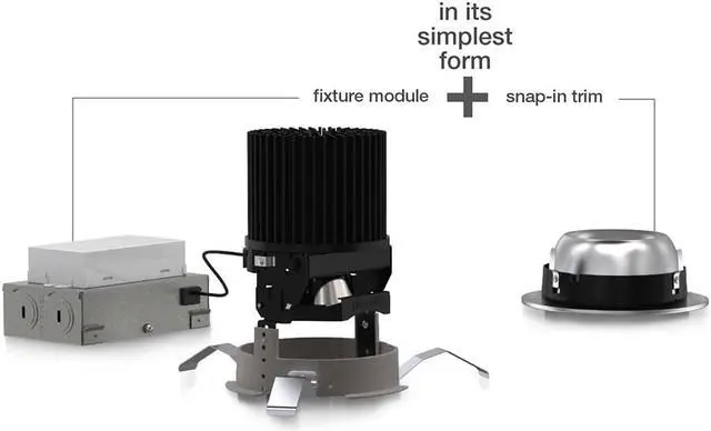Alt view image 4 of 4 - HUBBELL LIGHTING - DUAL-LITE 6LFSL15L35K9 Alzak,LED Downlighting,Clear,Trim 6"