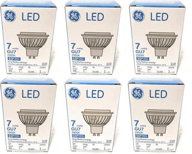 Alt view image 2 of 3 - Ge 42341 Led GU7 Bulb, 12Volts AC/DC 7 watts 2900K 300 Lumens (pack of 6)