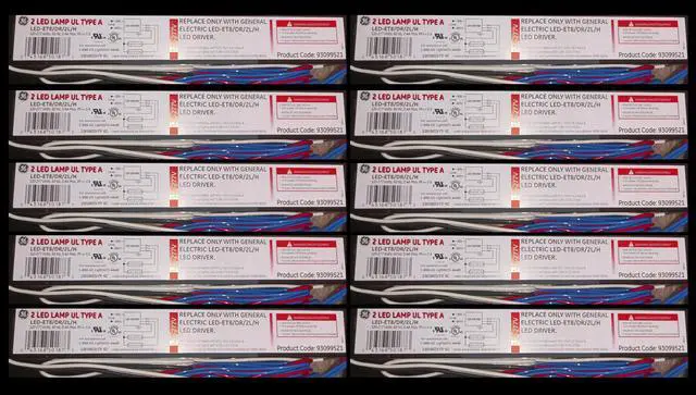 Alt view image 2 of 2 - (case of 10) GE 93099521 LED Driver LED-ET8/DR/2L/H LED 2 Lamp UL Type A, 120-277V