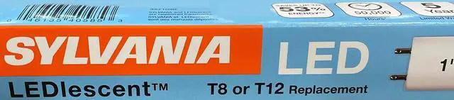 Alt view image 2 of 3 - (6 pack) Sylvania 40585 LED tube LEDlescent 48 inch T8 Ballast-Free Fluorescent Replacement 4100K Frosted Glass