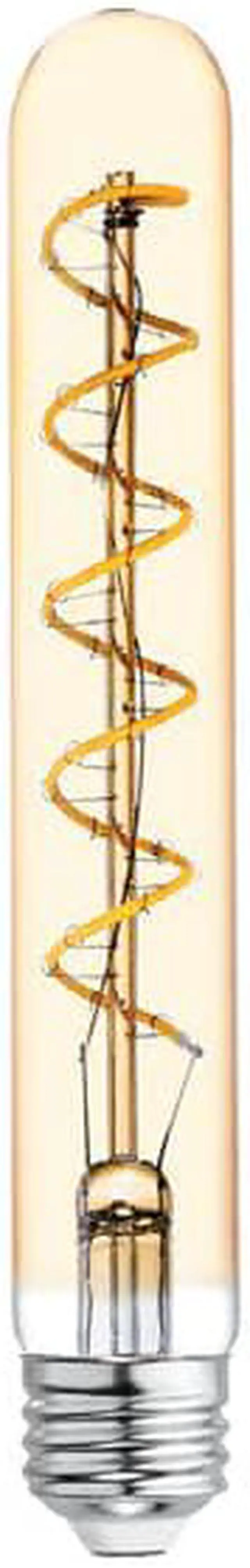 Main image of GE 36725 Vintage Style LED Light Bulb, 60 watt equivalent, amber finish, T9 shape, Edison Style, Dimmable, Meandering Spiral filament