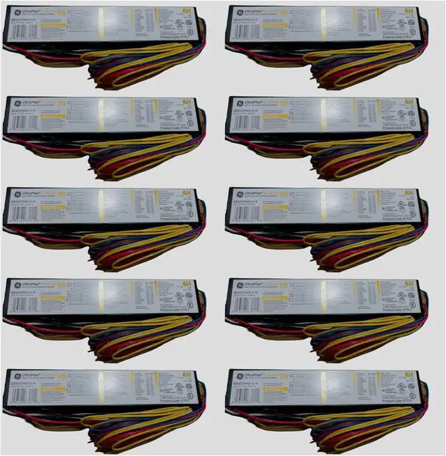 Main image of 10 Pack of GE UltraMax 67911 GE432MAX-G-H 4x 32W T8 120-277V Fluorescent Electronic Ballasts