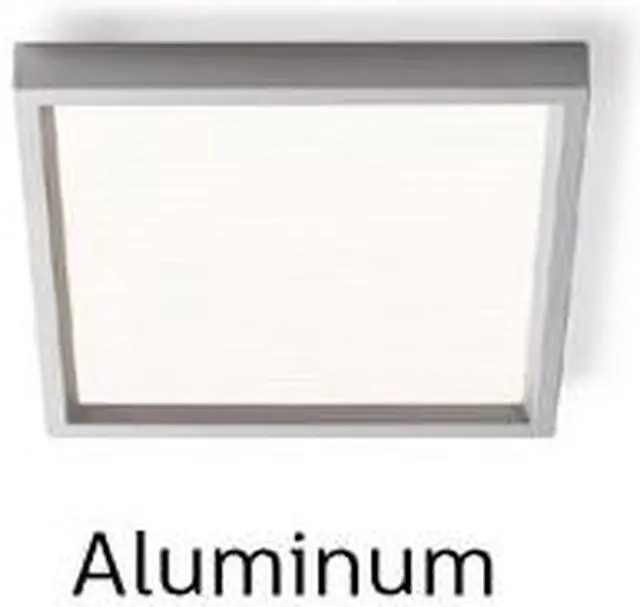 Alt view image 2 of 4 - (case of 4) Lightolier SlimSurface LED 4 inch square luminaire, 2700K, Aluminum finish, 80CRI, 650 lumens, S4S827K7AL