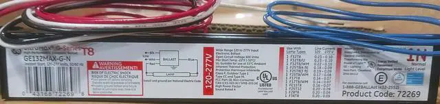 Alt view image 2 of 2 - GE 72269 - GE-132-MV-N T8 Fluorescent Ballast