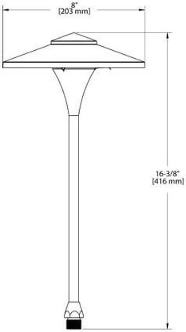 Alt view image 2 of 2 - Philips Hadco RL9-HS7 Aluminum Quartz Halogen Landscape Path Light, with stake, bronze finish, 20 watt, frosted tempered glass