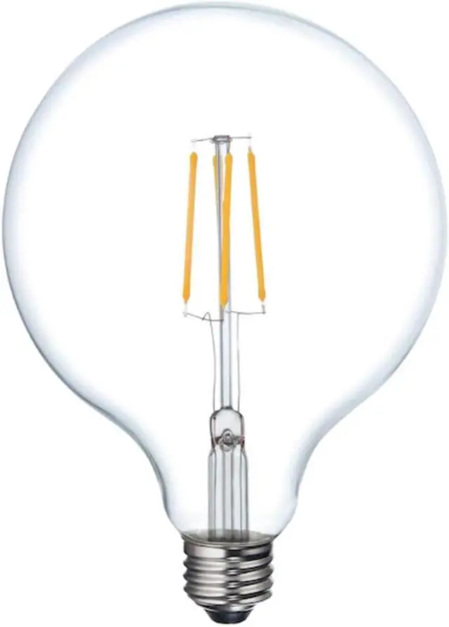 Alt view image 2 of 5 - GE 41857 relax LED G40 Globe HD Light, 60 watt replacement using only 6 watts, 500 lumens, soft white, dimmable LED Light Bulb