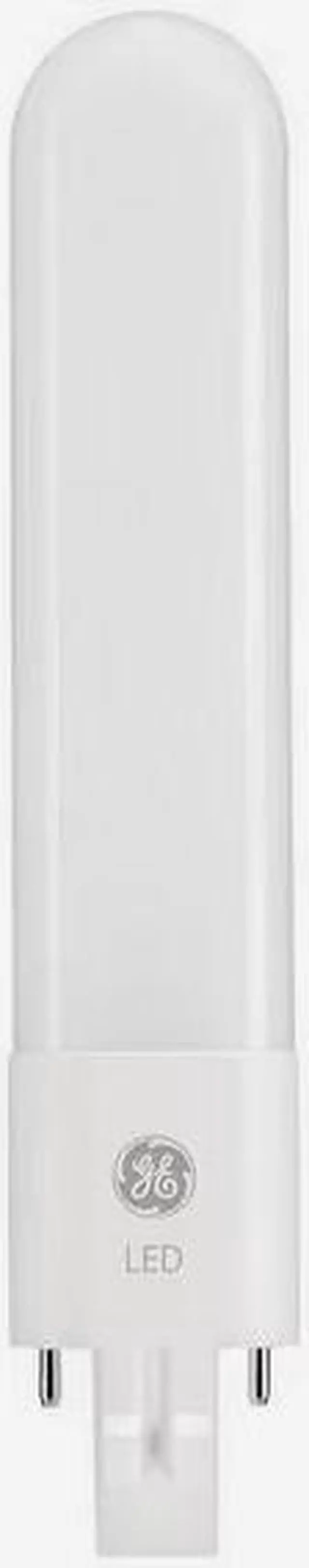 Alt view image 2 of 4 - GE 30543 plug-in LED Neutral White 3500K, 5 watts 545 lumens 2 pin GX23 socket,  3500K LED upgrade replacement for CFL compact fluorescent Plug-in GX23 bulb, LED5GX23/835