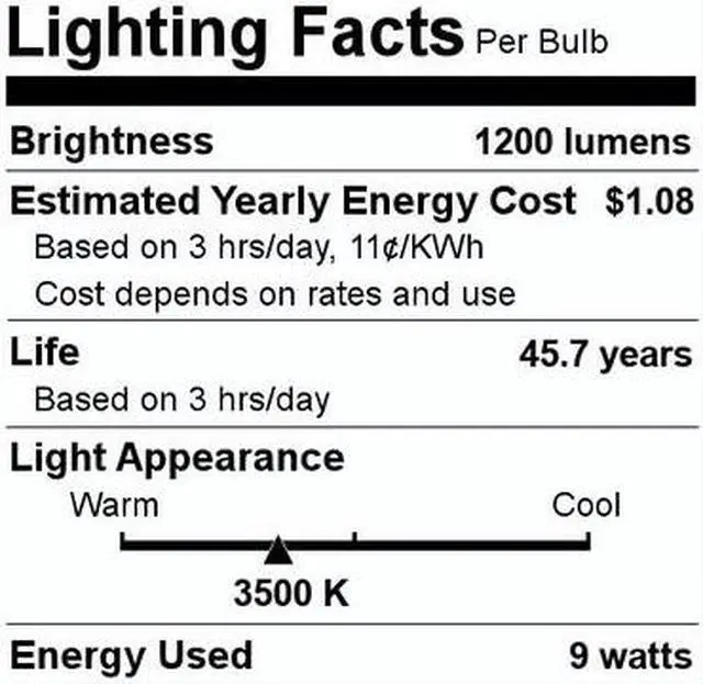 Alt view image 4 of 5 - GE LIGHTING LED9G24Q-H/835 LED Lamp,PL Horizontal,3500K Bulb Color