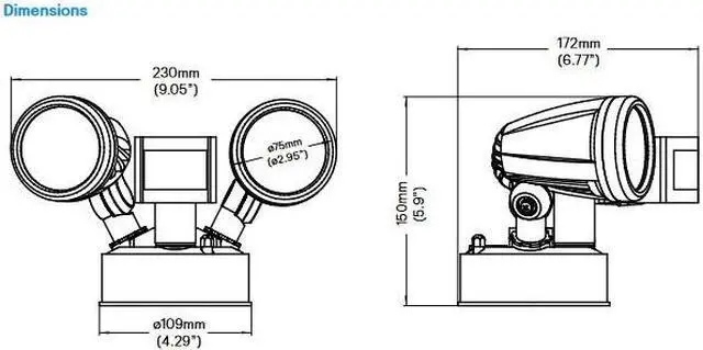Alt view image 2 of 2 - Philips Stonco SL20-SCT-G1-8-BK Motion Activated LED Security Light 20W 2000Lm 3000K/4000K/5000K CCT Selectable (911401872081) Color Selectable, integrated PIR motion sensor