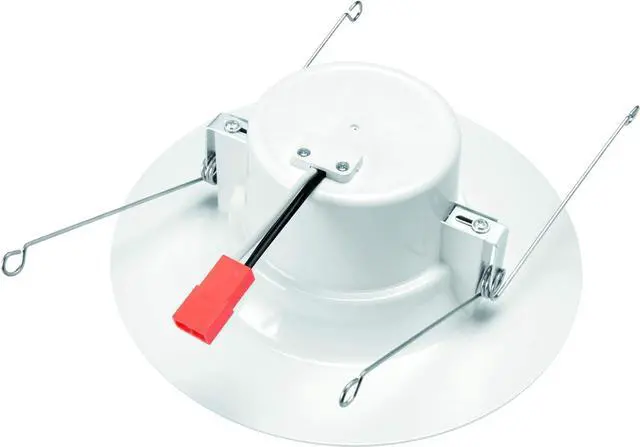 Alt view image 4 of 6 - (case of 6) Philips Pila LED Retrofit Downlight, 6 inch Round, 650 lumens, 3000K Color Temp, 120V, Dimmable, White Trim, LED Donwlight Luminaire PILARETR56R30K, with medium socket retrofit adapter