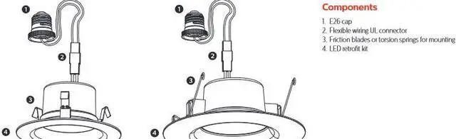 Alt view image 5 of 5 - (case of 6) Philips PILA 4 inch LED Retrofit DownLight, 3000K warm white, 600 lumens, 120V, 80CRI,  round LED luminaire