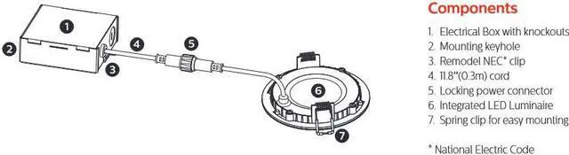 Alt view image 3 of 4 - (case of 4) Philips PILA Flat LED Downlight PILADISC6R30K, 6 inch round, 900 lumens, 3000K, 120V, 13.5 watts, LED White Luminaire