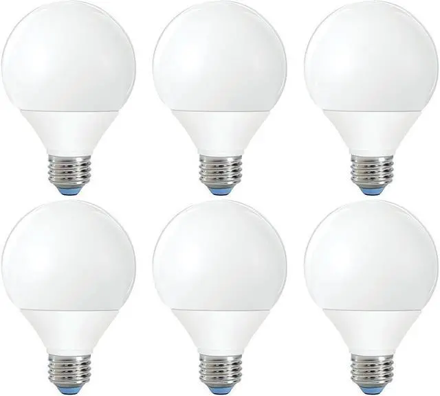Main image of (6 bulbs) GE Reveal G25 Color-Enhancing Decorative CFL Bulb, 11-Watt (40 watt equivalent), Medium base, 450 lumens, warm white compact fluorescent lightbulb