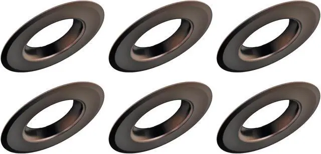 Alt view image 3 of 5 - (case of 6) GE 47831 changeable Trim Ring, Bronze Recessed Light Trim for 5 or 6 inch recessed downlight trim, bronze, compatible with 4 inch and 6 inch GE LED recessed downlights
