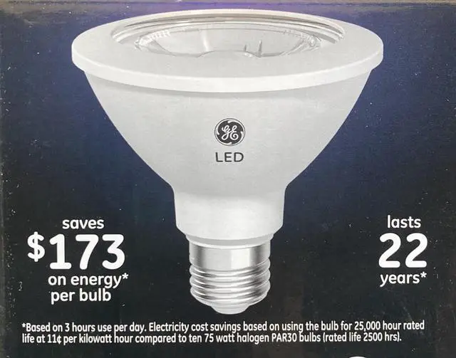 Alt view image 3 of 4 - (4 bulbs) GE 96924 PAR30 short neck LED 12 Watt (75 watt equivalent) 850 Lumen, Dimmable Indoor Floodlight with Medium Base, Soft White Light Bulb