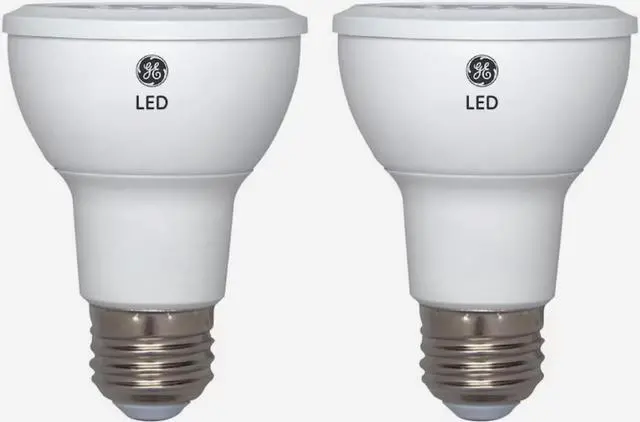 Alt view image 4 of 5 - (2 bulbs) GE Lighting 45533 LED Par20 Indoor Floodlight, 7 watt, Daylight, 500 Lumens,Dimmable LED Light Bulb