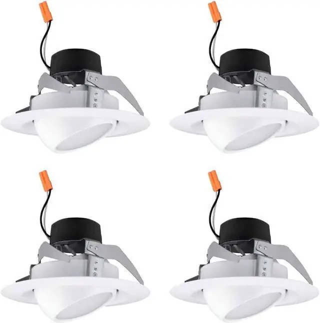 Main image of (case of 4) Hubbell LBEB6A7L35K9 WH PRESCOLITE LED Recessed Can Retrofit Kit with 5 6 Inch Recessed Housing, 3500K, Directional LED Downlight