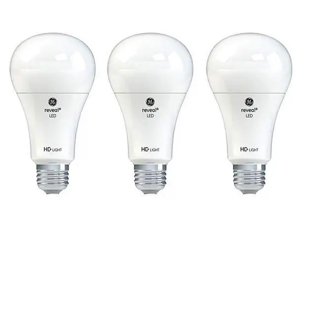 Alt view image 2 of 4 - (3 bulbs) GE reveal LED A21 Color Enhancing 3-Way Bulb, 50/100/150 watt equivalent 3 way LED Light Bulb