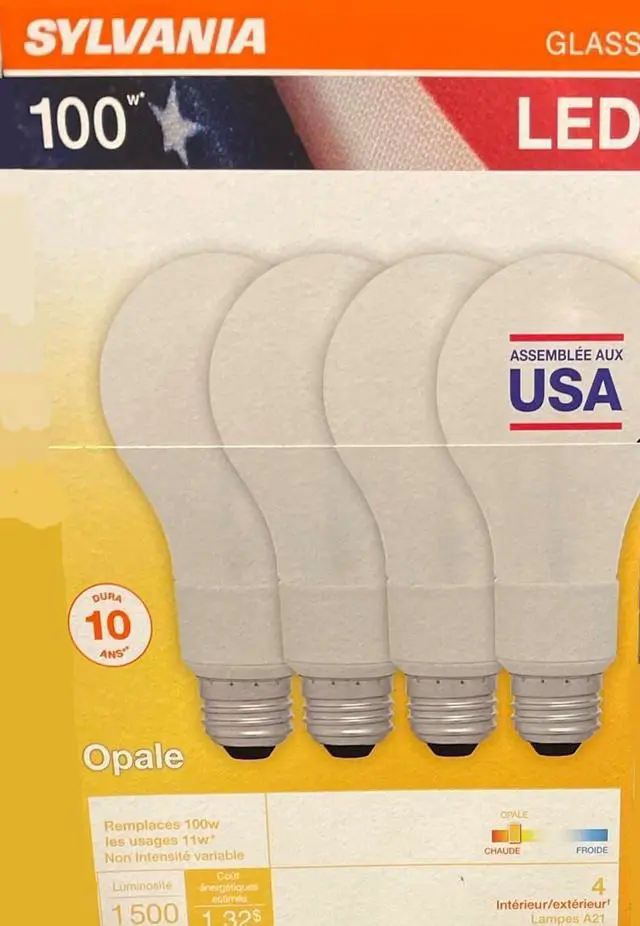 Main image of (12 bulbs) SYLVANIA 74961 A21 LED Light, 100 Watt Equivalent, Non-Dimmable, Soft White Color 2700K, Made in the USA with US and Global Parts