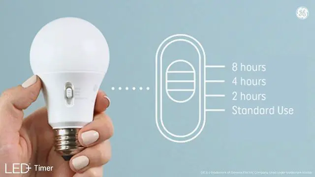 Alt view image 3 of 7 - GE Lighting LED+ Timer Light  Bulb, Soft White, Built-In Automatic Timer, A19 Light Bulb (1 Pack)